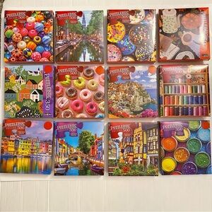 Cra-z-art Lot of 12 Puzzlebug Deluxe Puzzles 350 500